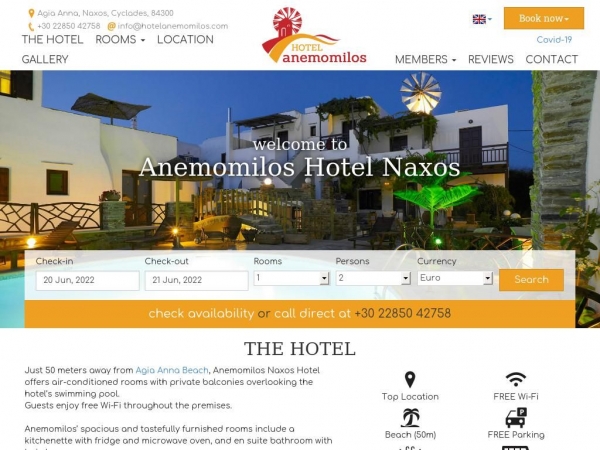 hotelanemomilos.com